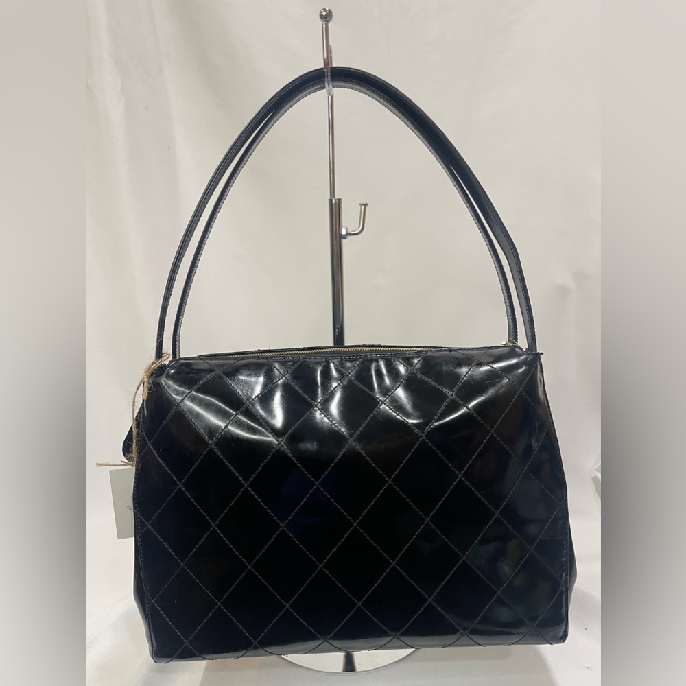 Chanel Patent Leather Stitch witch Handbag Diamond Pattern.